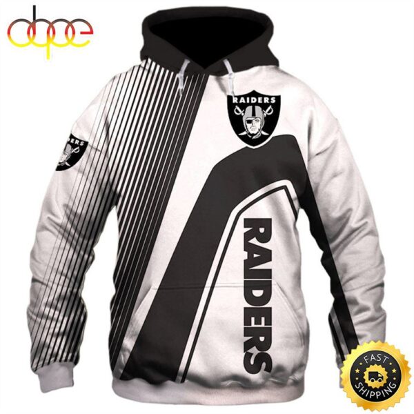 Oakland Raiders 3d Zip Hoodie Cheap Sweatshirt Pullover Nfl