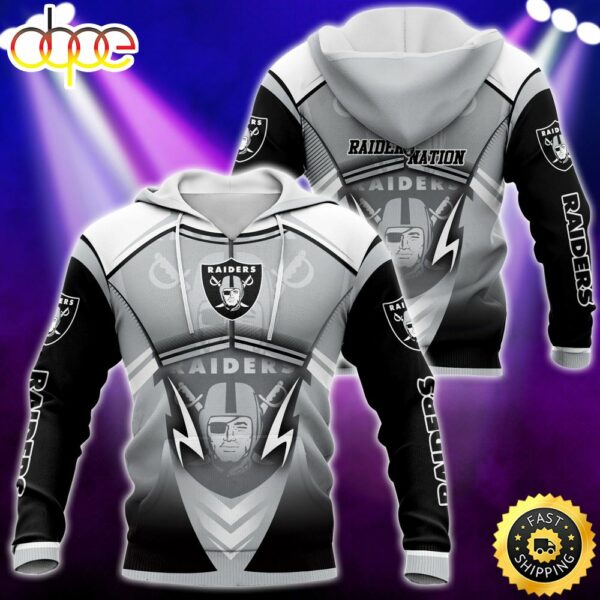 Oakland Raiders Nfl 3d Hoodie New Style