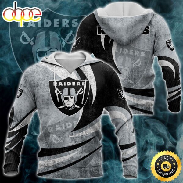 Oakland Raiders Nfl 3d Hoodie Print Full