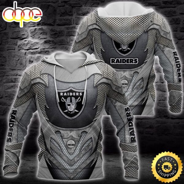 Oakland Raiders Nfl Custom Hoodie Zip Sweater Tshirt 3d