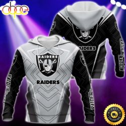 Oakland Raiders Nfl Hoodie Zip 3d Print