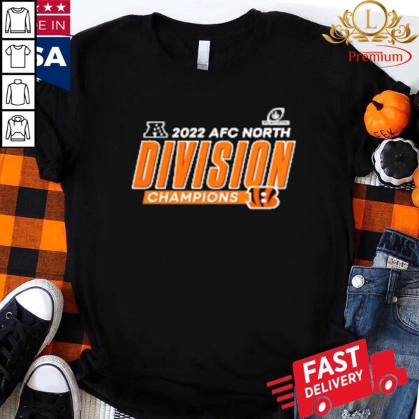 Official NFL Bengal Cincinnati 2022 AFC North Division Champions T Shirt