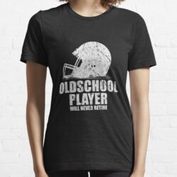 [Halloween] Oldschool Player Will Never Retire Football Helmet Essential T-Shirt54