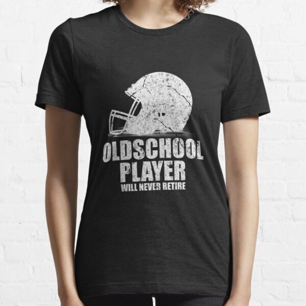 Oldschool Player Will Never Retire Football Helmet Essential T Shirt54 1