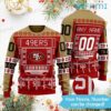 Personalized 49ers Ugly Sweater Football Field San Francisco 49ers Gift