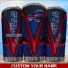 Personalized Buffalo Bills Steel Football Tumbler