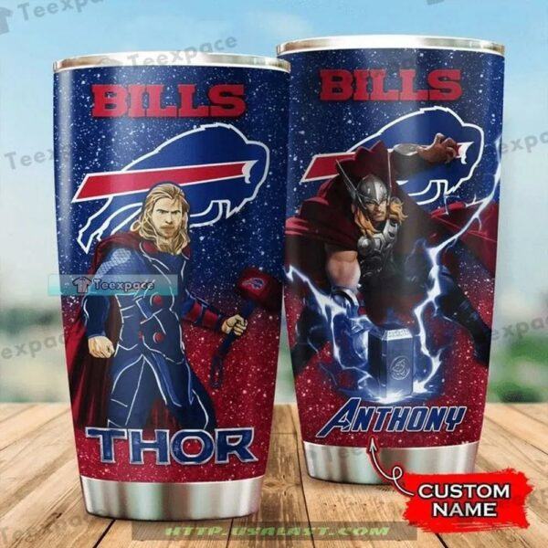 Personalized Buffalo Bills Marvel Tumbler Cup