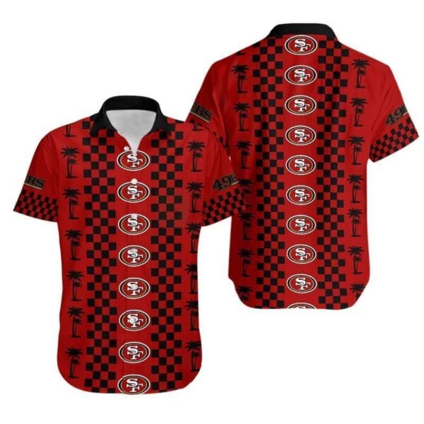San Francisco 49ers Hawaiian Shirt Coconut Trees Gift For NFL Fans NFL Hawaiian Shirt