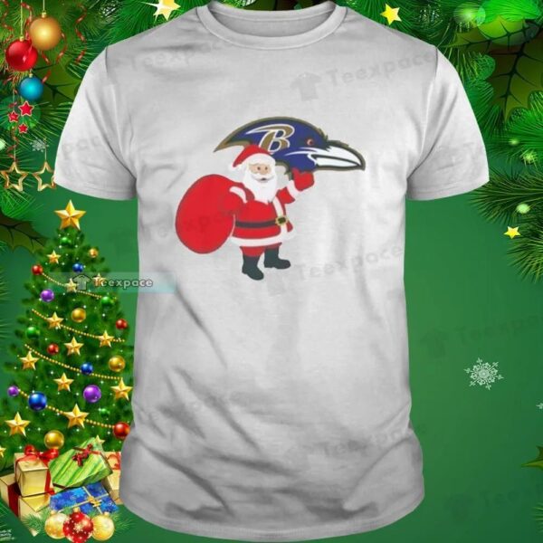 Santa Claus NFL Christmas 2023 Baltimore Ravens Shirt 1