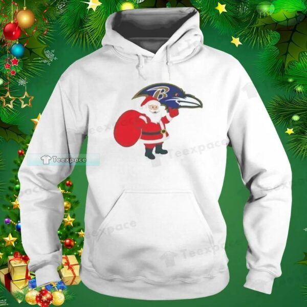 Santa Claus NFL Christmas 2023 Baltimore Ravens Shirt 2