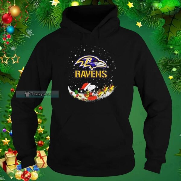 Santa Snoopy And Charlie Brown 2023 Christmas Ravens Shirt 2