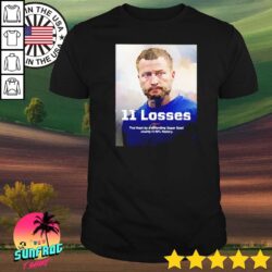 Sean Mcvay 11 Losses the most by a defending super bowl champ in NFL history shirt