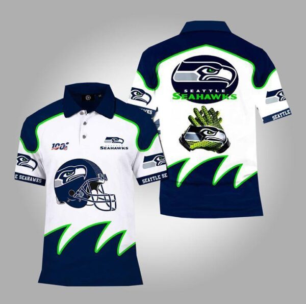 Seattle Seahawks 100th Nfl 3d Printed Polo cotton t shirt Hoodie Mug