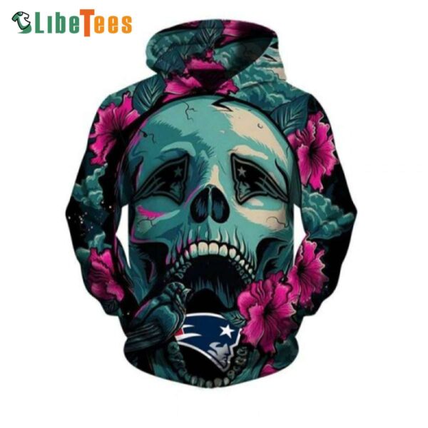 Skull Flower New England Patriots Hoodie Patriots Gift custom shirt