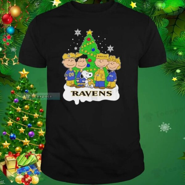 Snoopy The Peanuts Christmas Baltimore Ravens Shirt 1