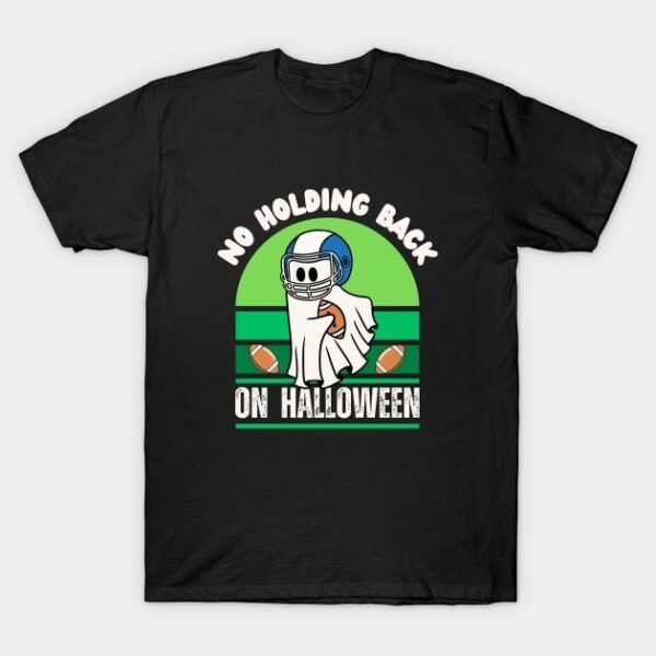 Spooky American Football Player Halloween T Shirt 1 1