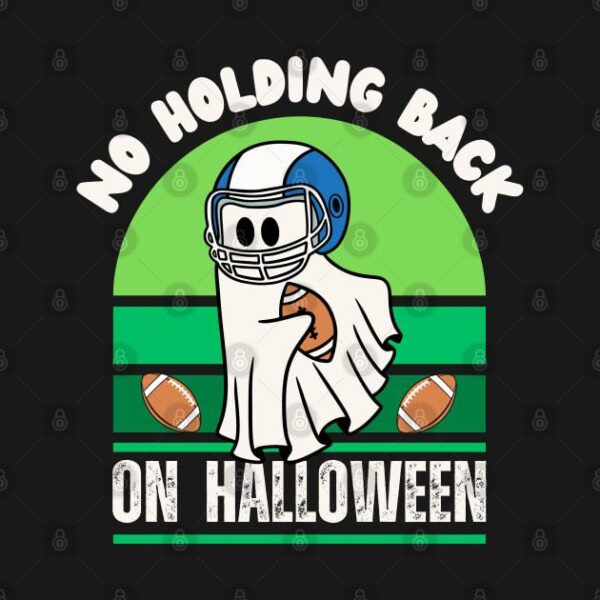 Spooky American Football Player Halloween T Shirt 2 1