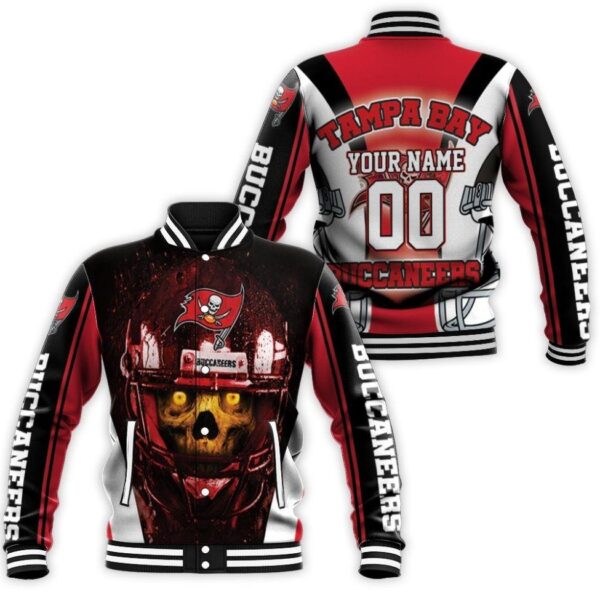 Tampa Bay Buccaneers 2021 Nfl Champions Skull Personalized Baseball Jacket