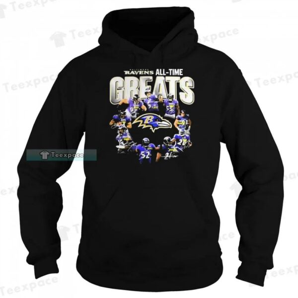 Team All Time Greats Signatures Ravens Shirt 2