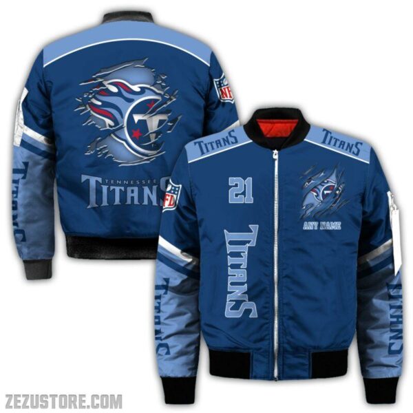 Tennessee Titans NFL all over 3D Bomber jacket fooball gift for fan