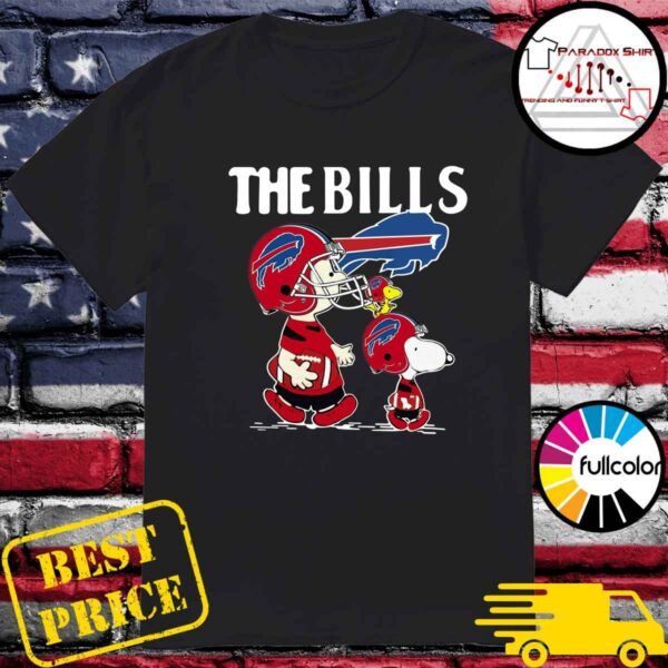The Buffalo Bills With Red Snoopy Charlie Brown And Woodstock t Shirt