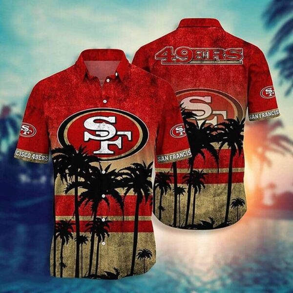 Vintage NFL San Francisco 49ers Hawaiian Shirt Summer Beach Gift NFL Hawaiian Shirt