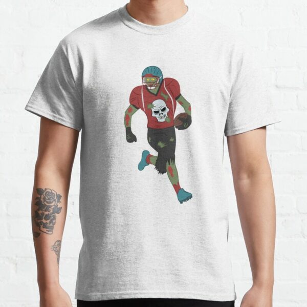 Zombie Football Player Funny Halloween Costume product Classic T Shirt14 1