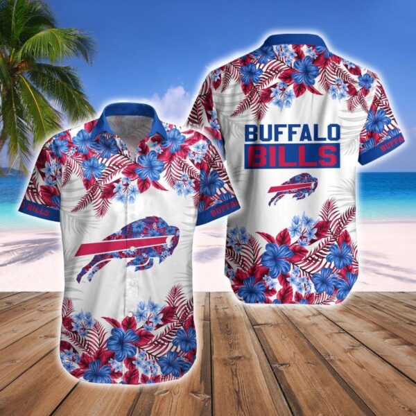 buffalo bills nfl hawaiian shirt tropiacl flower custom