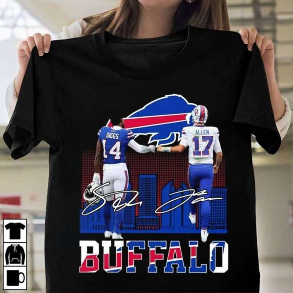 diggs and allen signature t shirt Buffalo Bills afc National Football Team