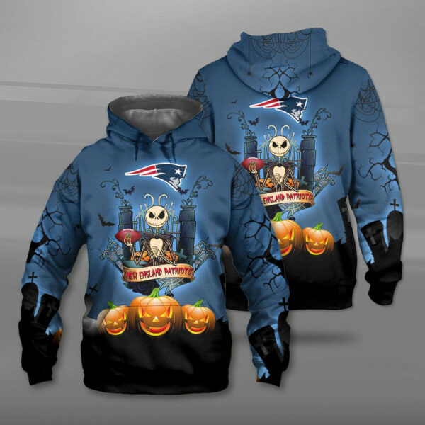 new england patriots nfl HALLOWEEN NIGHTMARE new model hoodie 3D custom shirt custom shirt