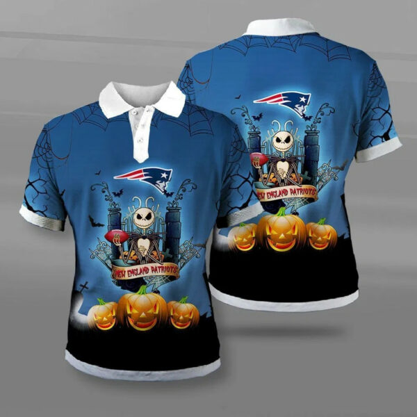 new england patriots nfl HALLOWEEN NIGHTMARE new model polo 3D custom shirt