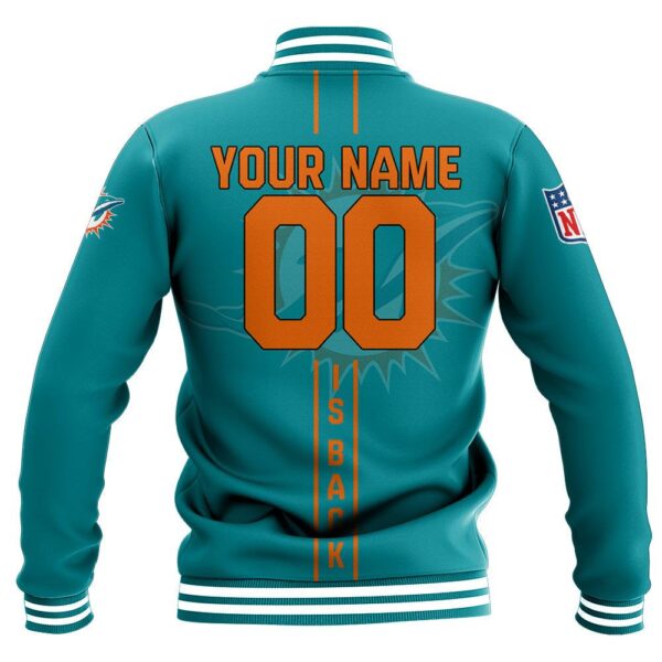 nfl Miami Dolphins Baseball Jacket Personalized Football name For Fan 1