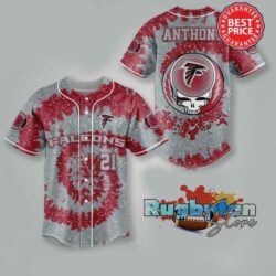 Atlanta Falcons NFL Grateful Dead 3D Personalized Premium Baseball Jersey