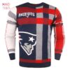 BEST New England Patriots Men's Plaid Crew Neck NFL Ugly Sweater