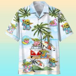 Baby Yoda Hawaiian 3D Shirt Beach