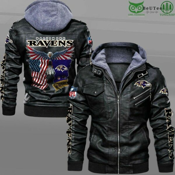 Baltimore Ravens American Eagle Proud National Football League NFL 2D Leather Jacket