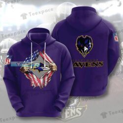 Baltimore Ravens American Pull Logo Hoodie_1