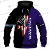 Baltimore Ravens American Skull Hoodie 2
