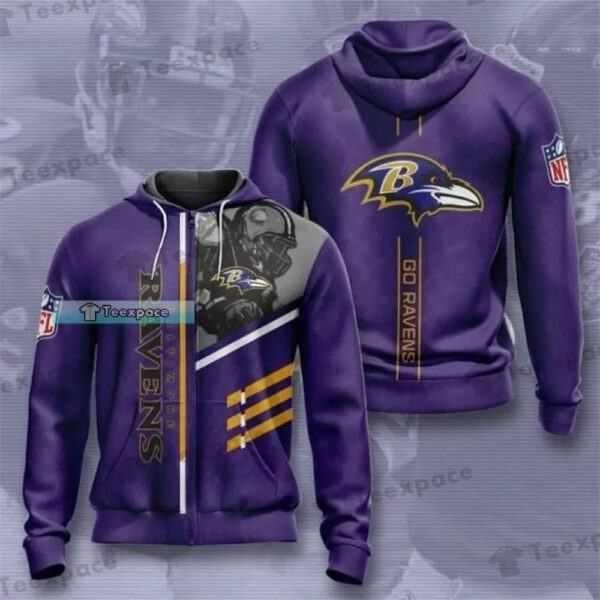 Baltimore Ravens Art Player Stripes Texture Hoodie 1