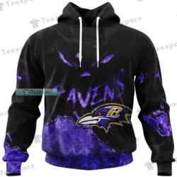 Baltimore Ravens Blue Fire Devil Hoodie Baltimore Ravens Blue Fire Devil Hoodie 2