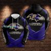 Baltimore Ravens Blue Layer Stack Texture Hoodie 2