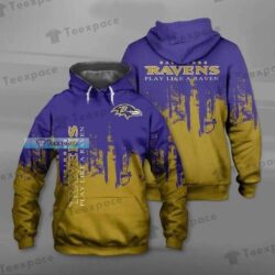 Baltimore Ravens Brush Texture Hoodie_1
