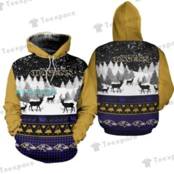 Baltimore Ravens Christmas Night Hoodie_2