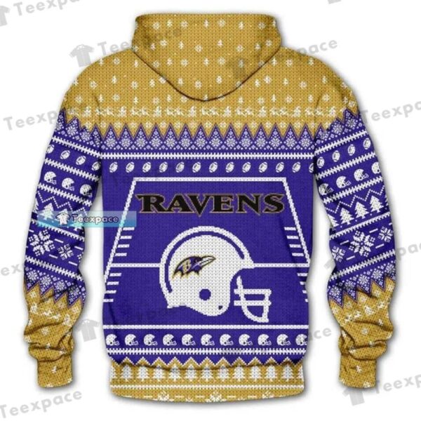 Baltimore Ravens Christmas Pattern Hoodie 2