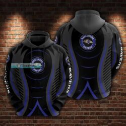 Baltimore Ravens Circle Curved Stripes Pattern Hoodie_2