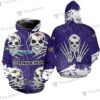 Baltimore Ravens Cobweb Finger Skull Brush Pattern Hoodie 2