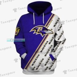 Baltimore Ravens Cross Line Letter Print Pattern Hoodie_1