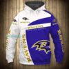 Baltimore Ravens Curved Pattern Hoodie 2