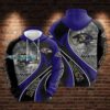 Baltimore Ravens Curved Steel Crack Pattern Hoodie 2