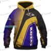 Baltimore Ravens Curved Stripes Vertical Letter Hoodie 2
